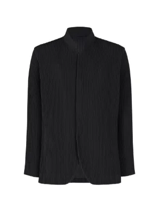 Homme Plissé Issey Miyake Pleated Jacket | Black | FARFETCH