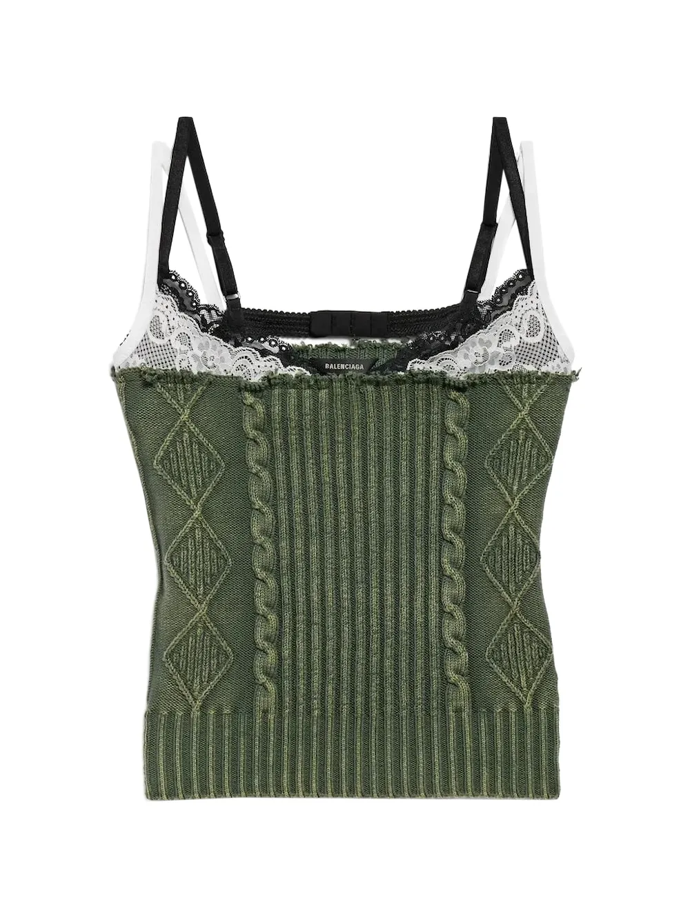 Balenciaga patched tank top - Green