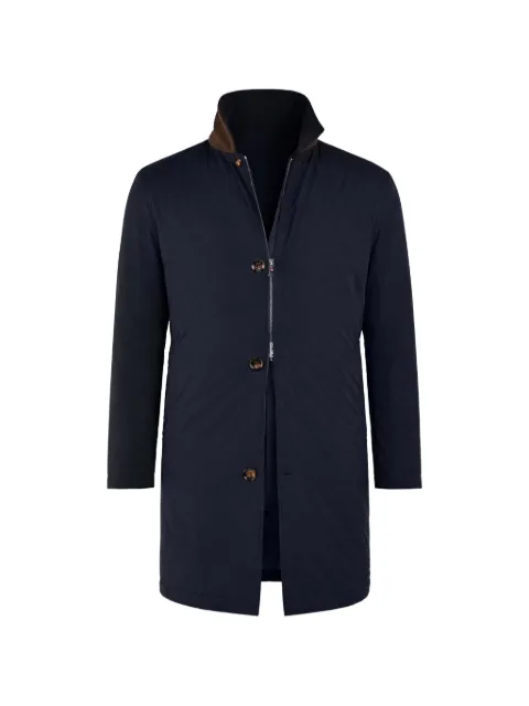Kiton zip-up overcoat
