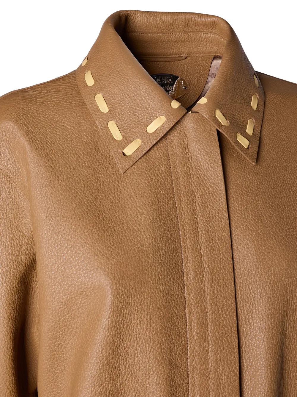 FENDI Jas met stikseldetail Bruin