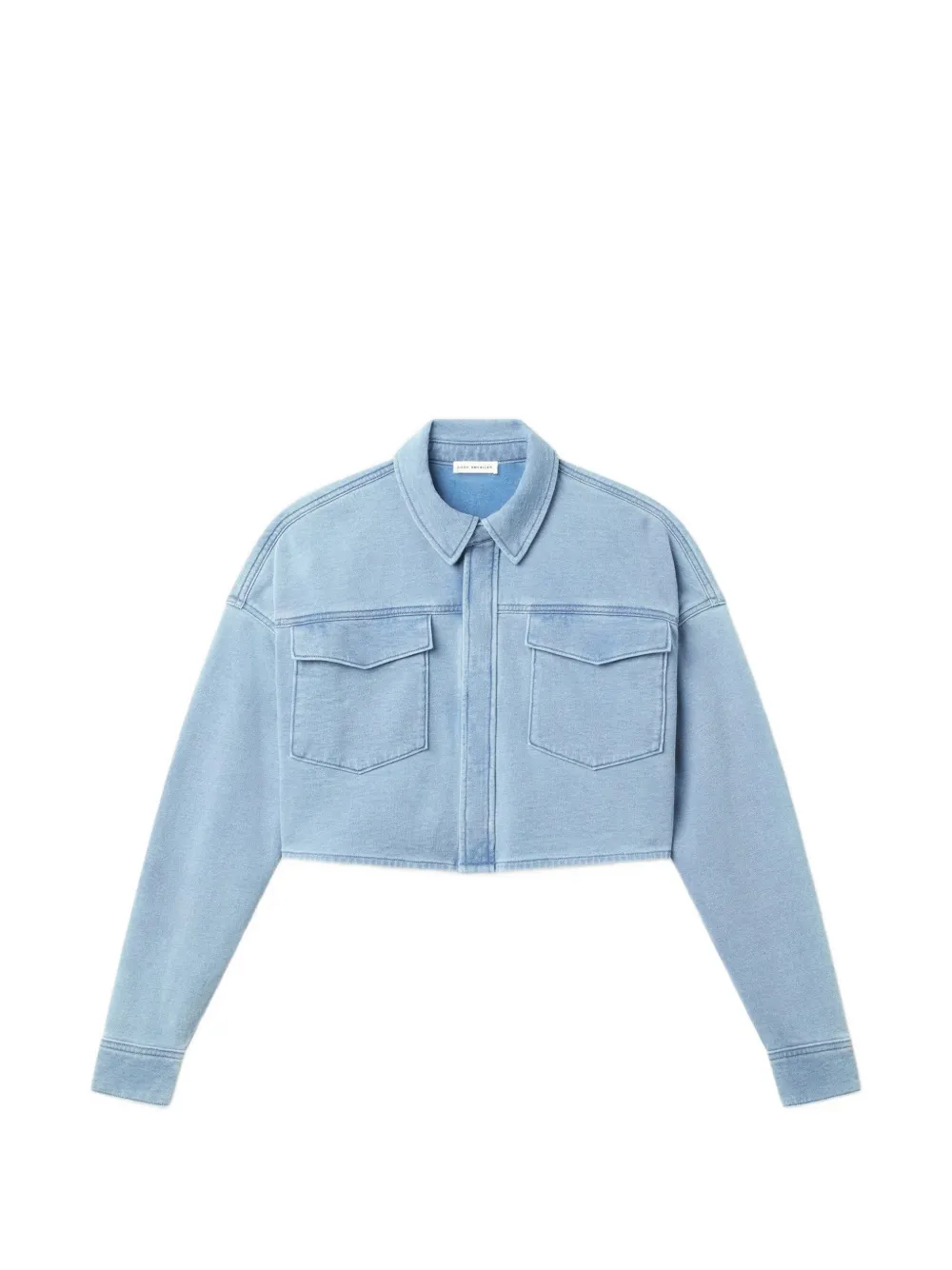 Good American pocket cropped jacket - Blu