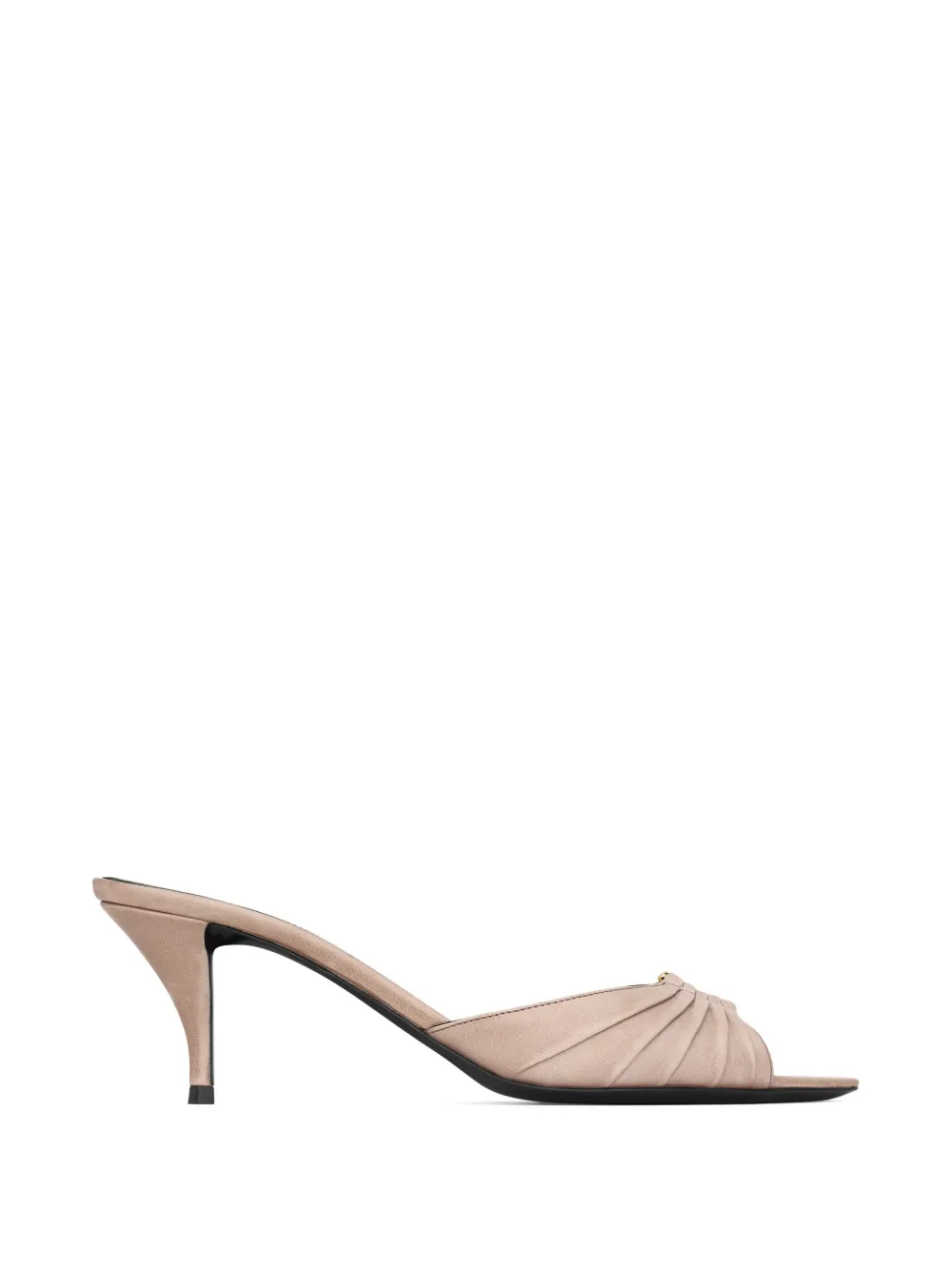 Saint Laurent Babylone twisted-detail leather sandals Beige