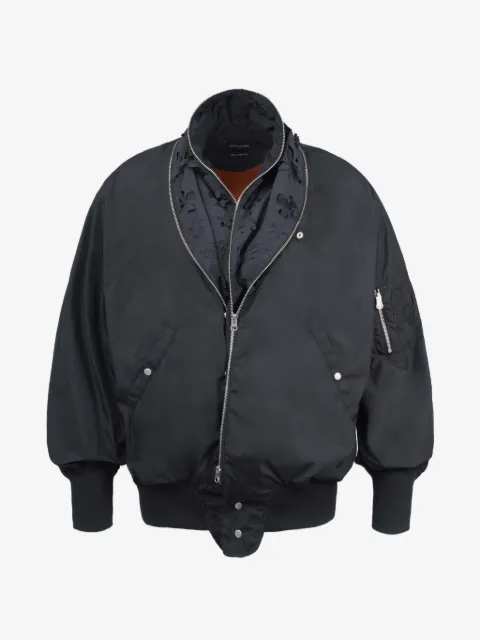 JUNTAE KIM laser-slashed bomber jacket