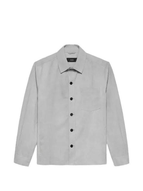 Arma Dino chest-pocket suede jacket