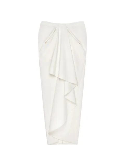 Givenchy long wrapped skirt in wool and mohair