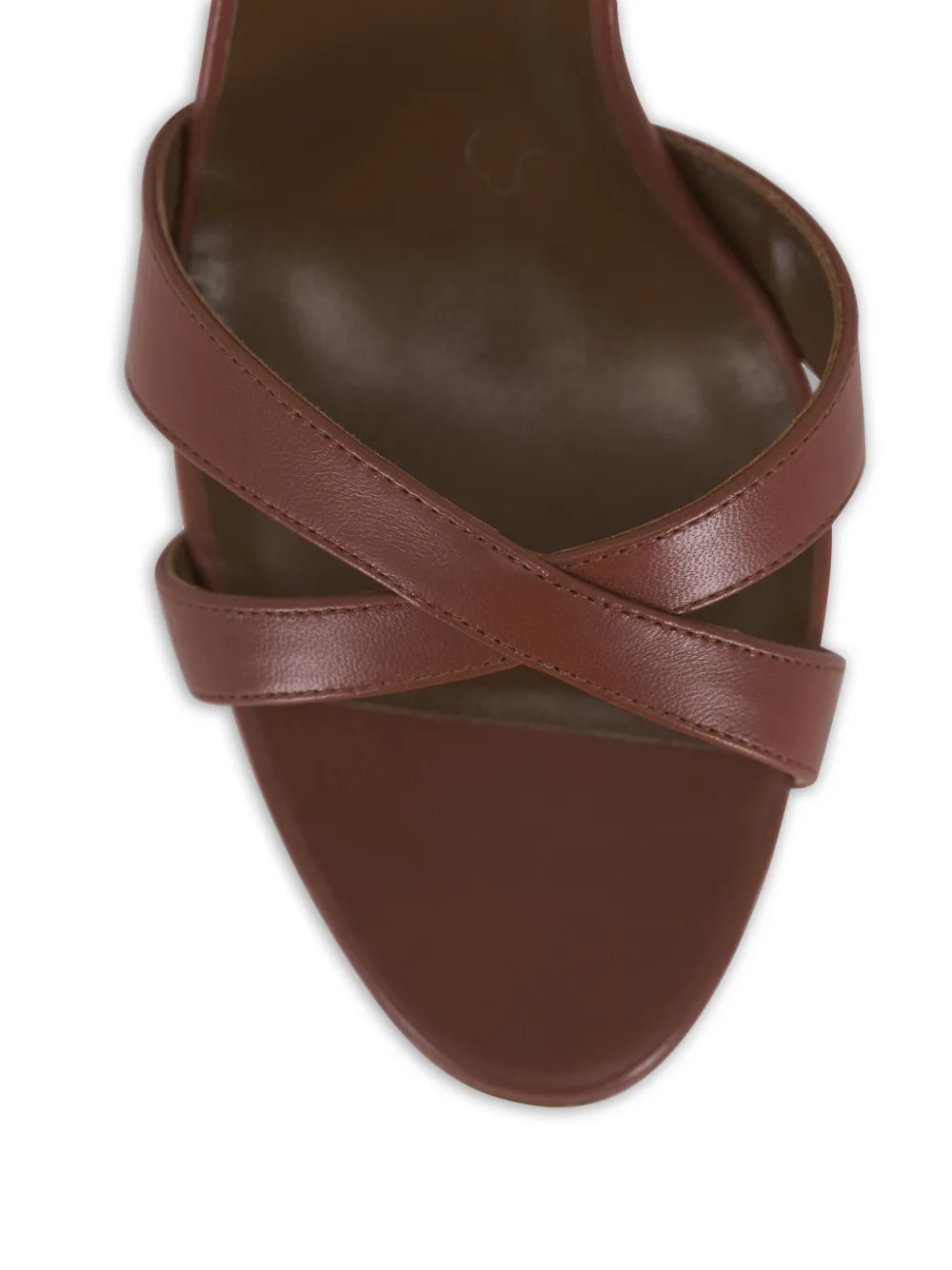 Manolo Blahnik Callasli sandalen met gekruiste bandjes Bruin