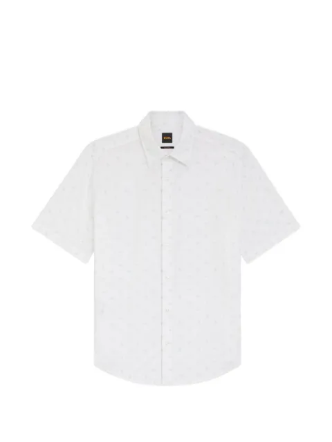 BOSS patterned short-sleeved shirt