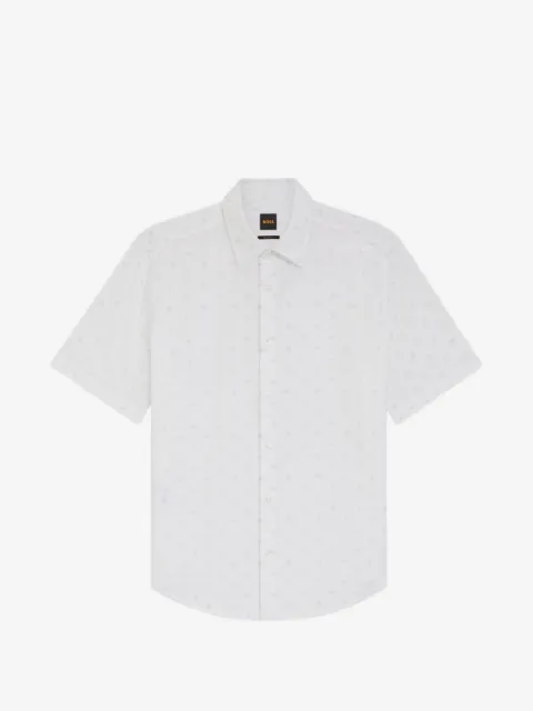 BOSS chemise en popeline de coton imprimée