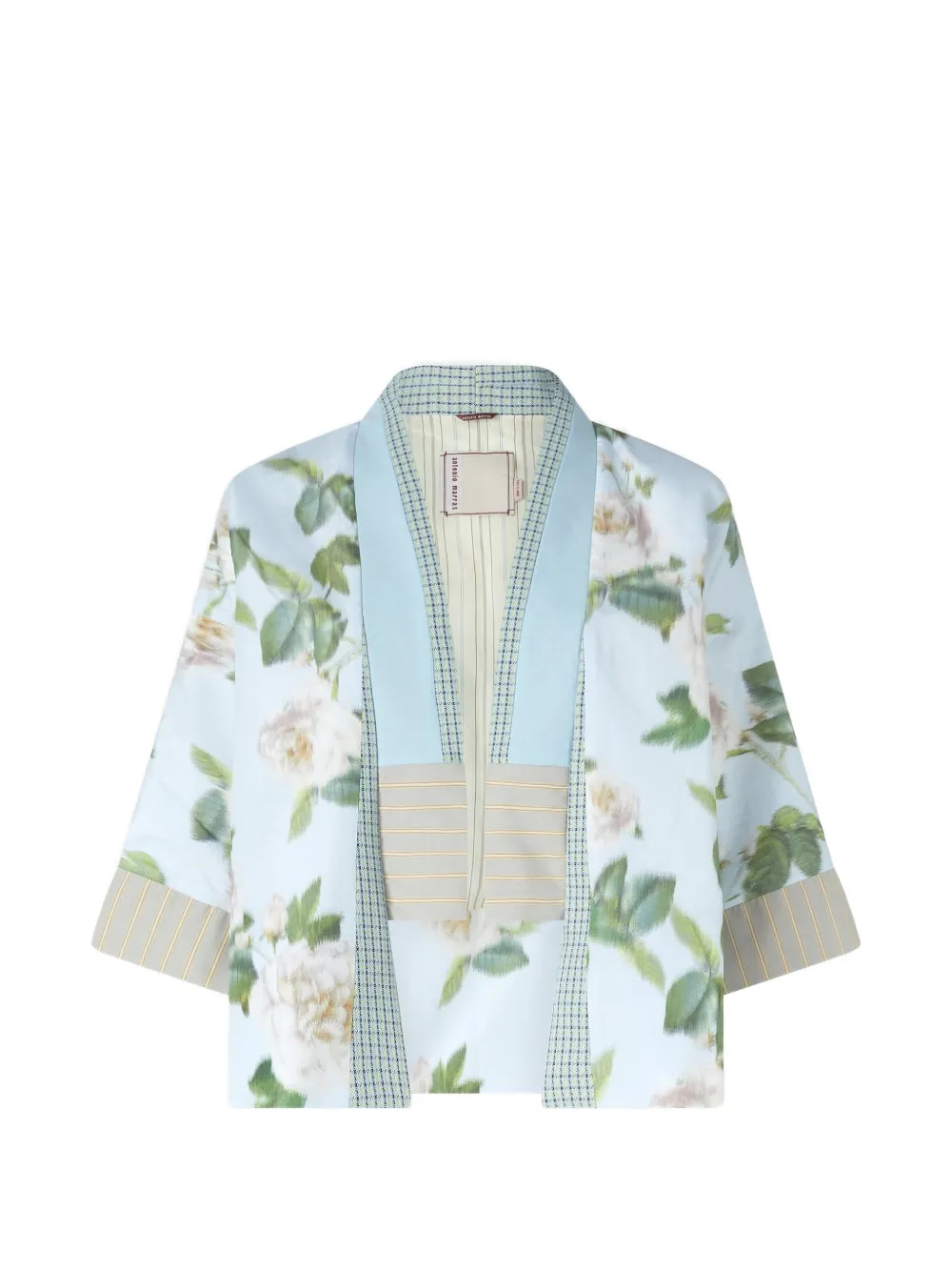 Antonio Marras floral-print kimono jacket - Blu