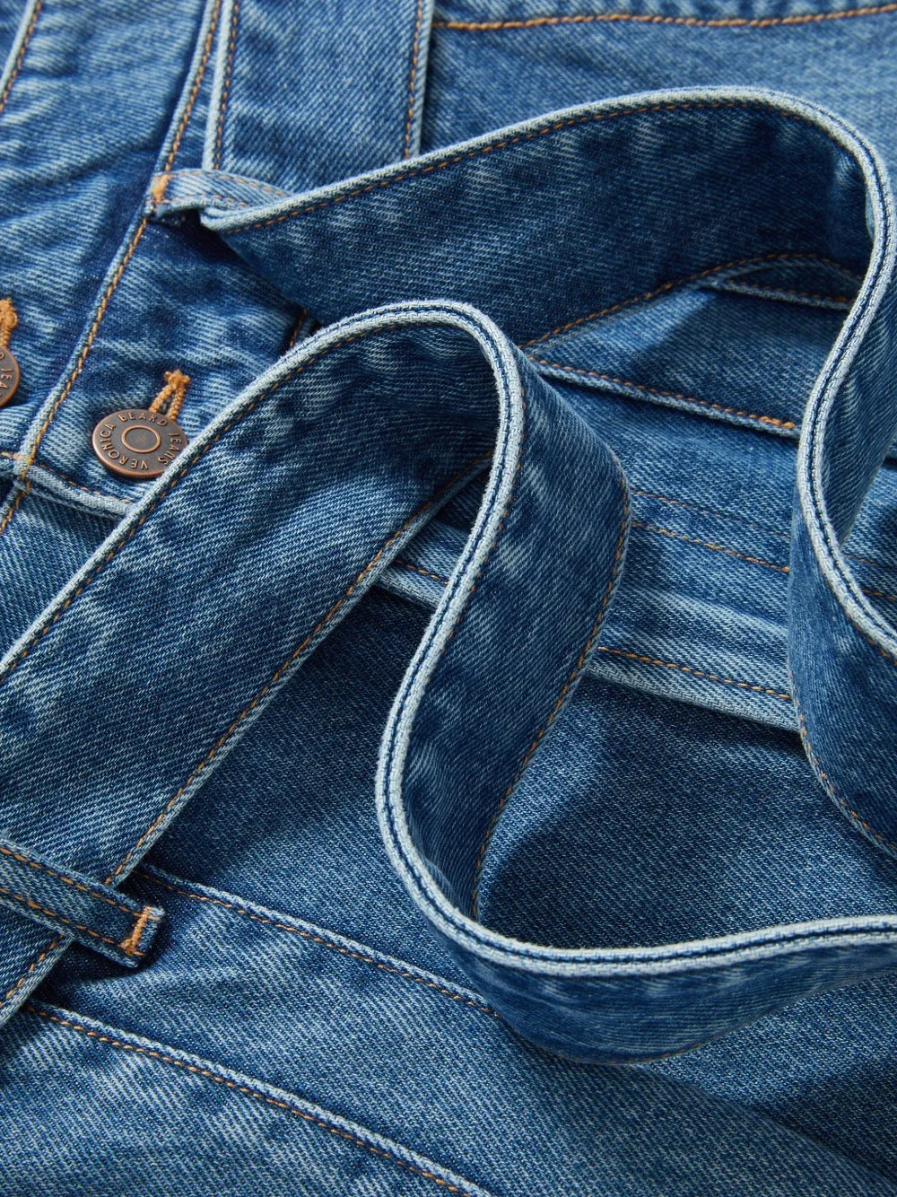 Veronica Beard Jaylen shorts met ceintuur Blauw