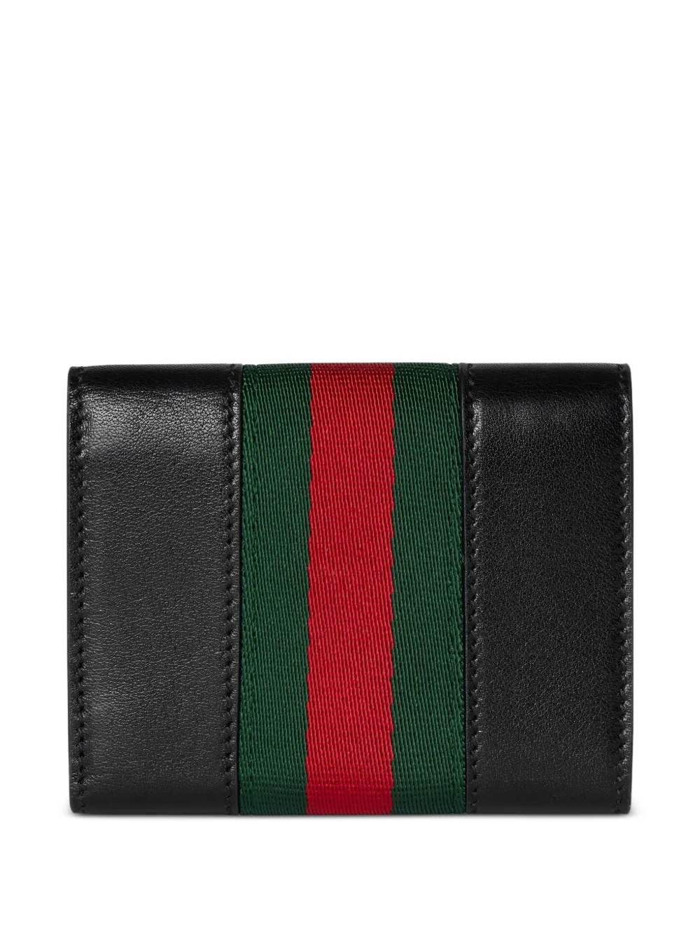 Gucci Kleine Horsebit Web portemonnee Zwart