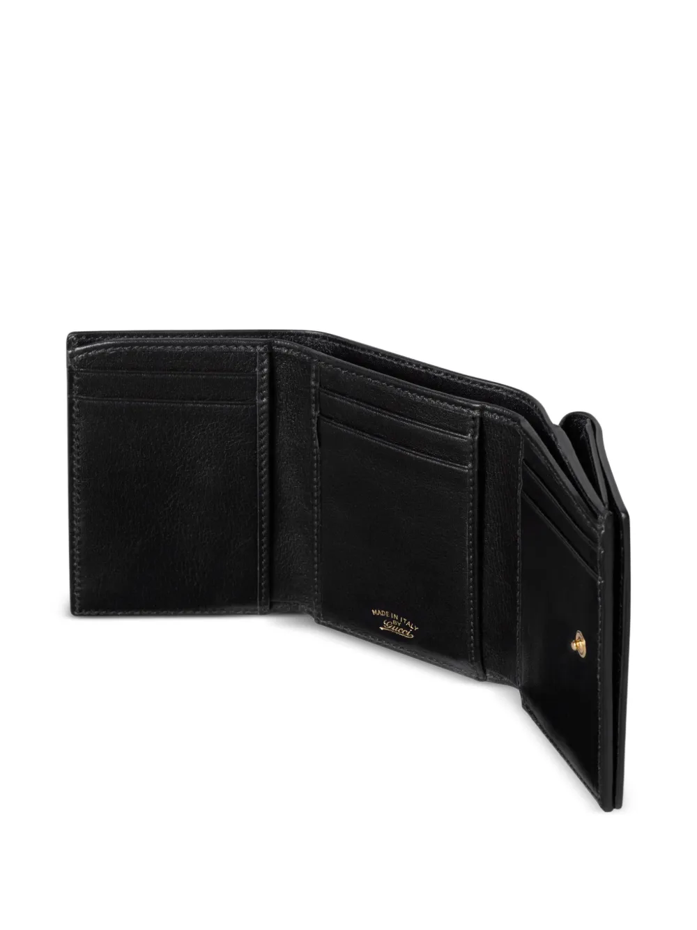 Gucci Kleine Horsebit Web portemonnee Zwart