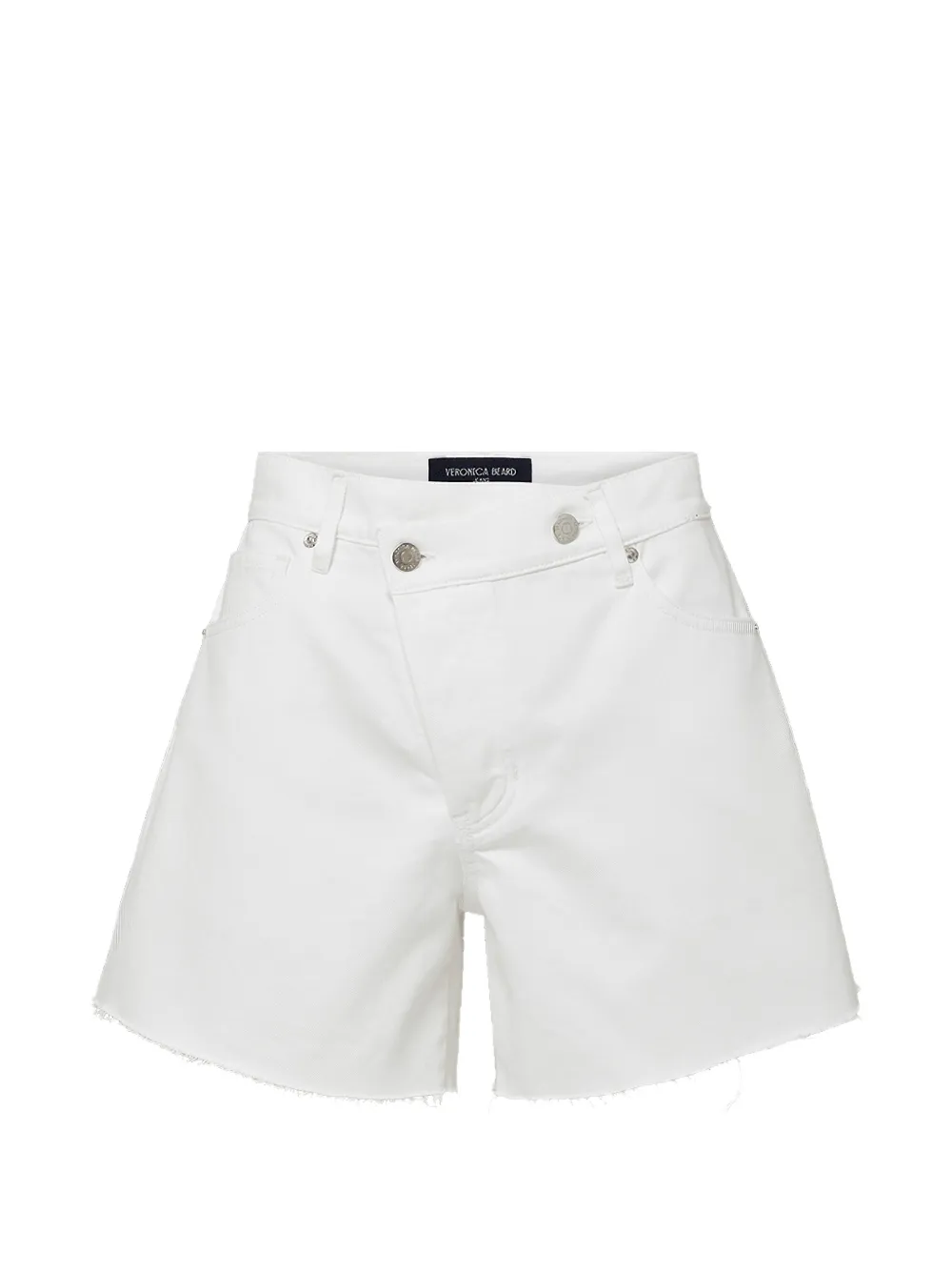 Veronica Beard Ellis crossover-waistband shorts - Bianco