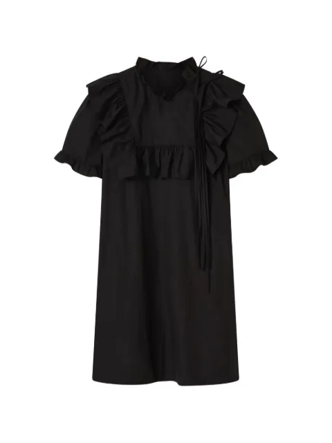 Lee Mathews ruffled tie mini dress