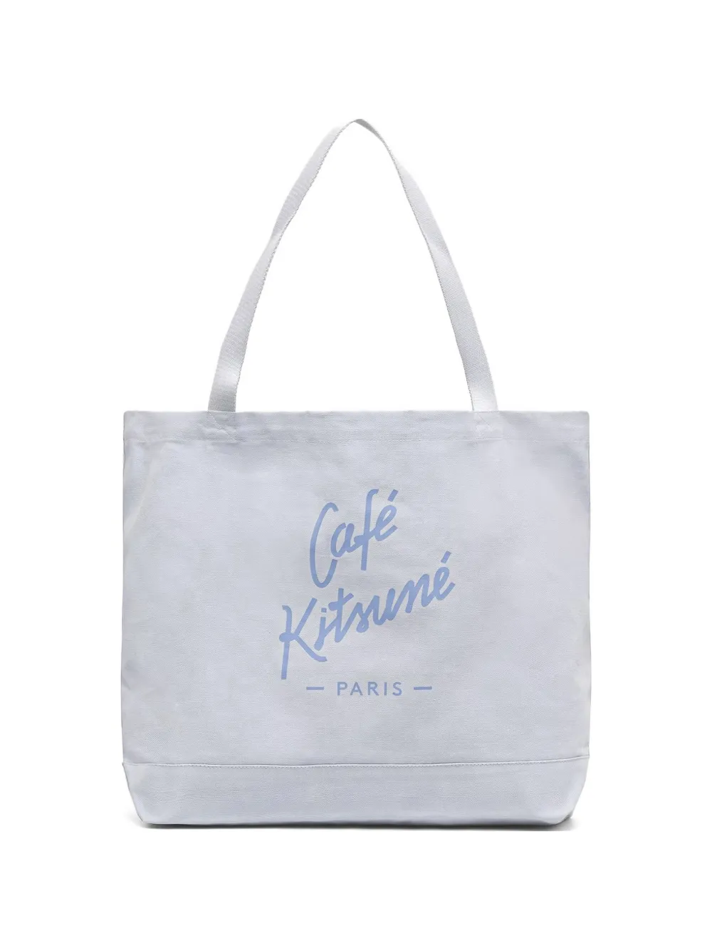 CAFÉ KITSUNÉ logo-print tote bag - Blu
