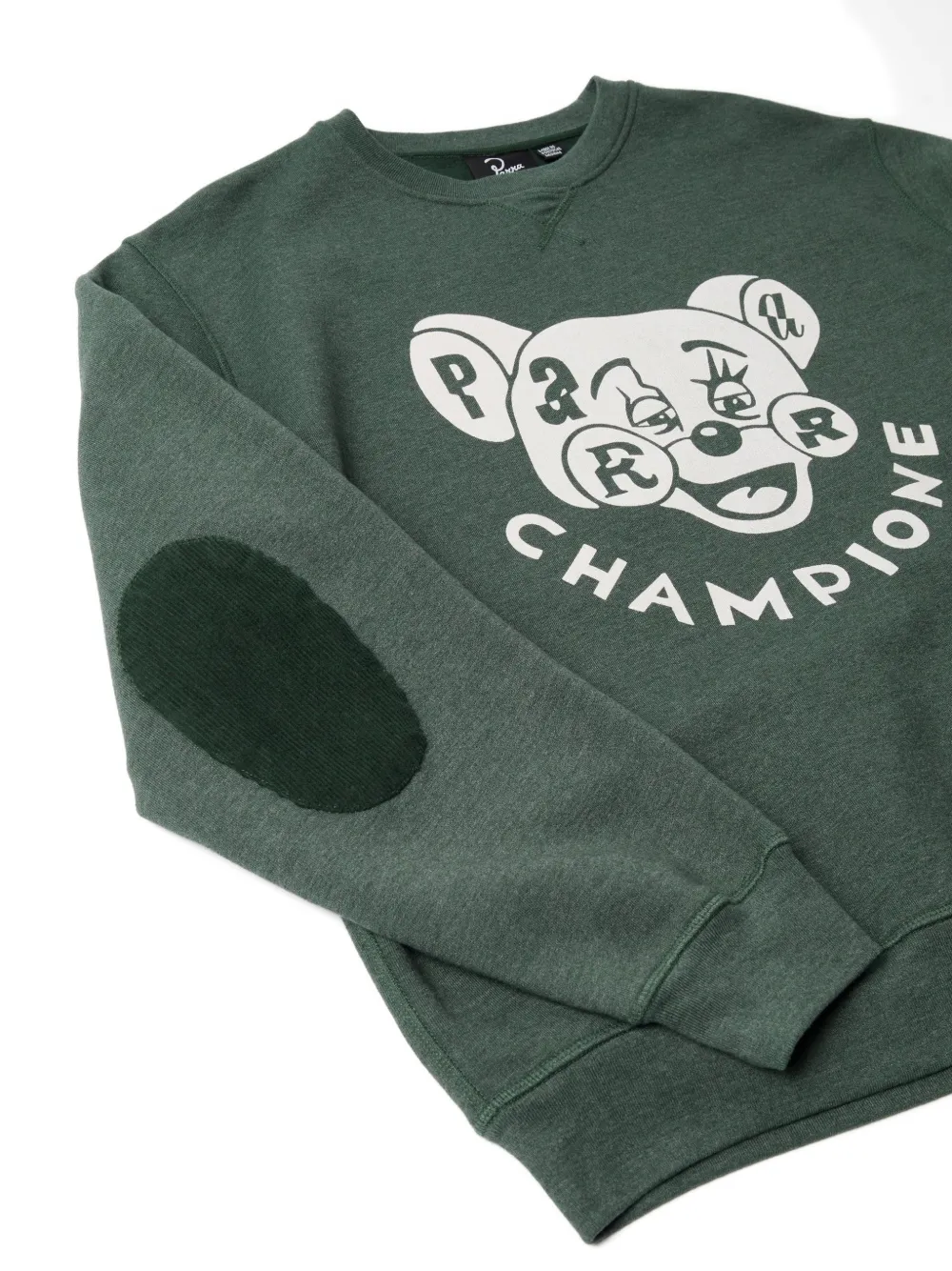 BY PARRA grafische print sweater met elleboogpatch Groen