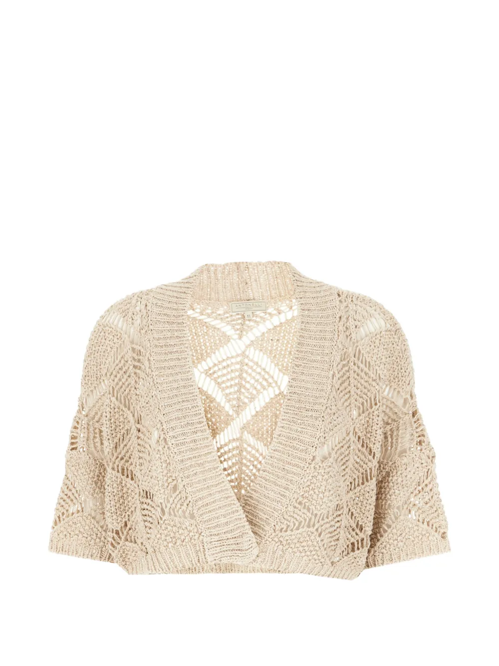 Antonelli open-knit cardigan - Toni neutri
