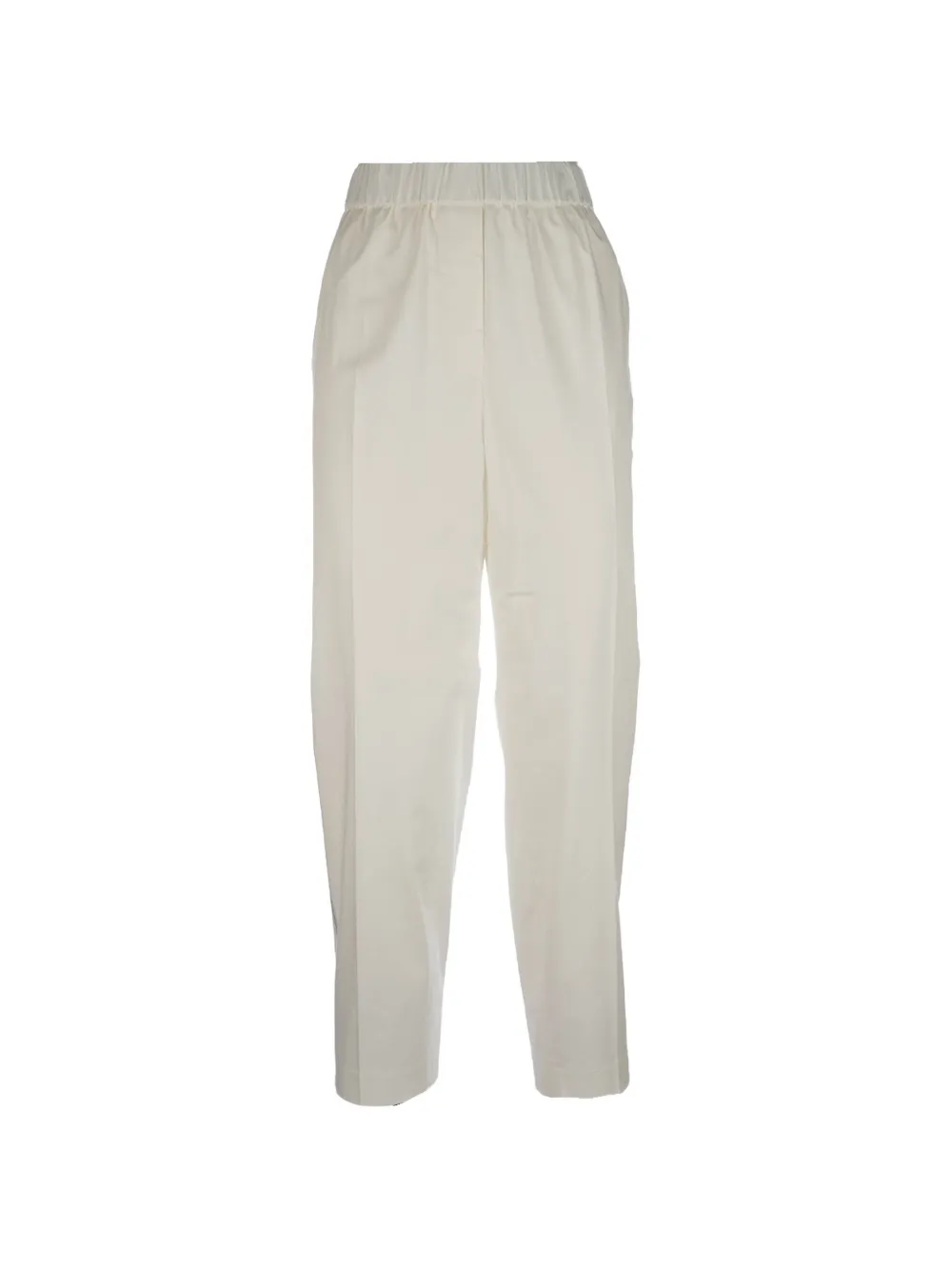 Peserico elasticated-waistband pressed-crease trousers - Toni neutri