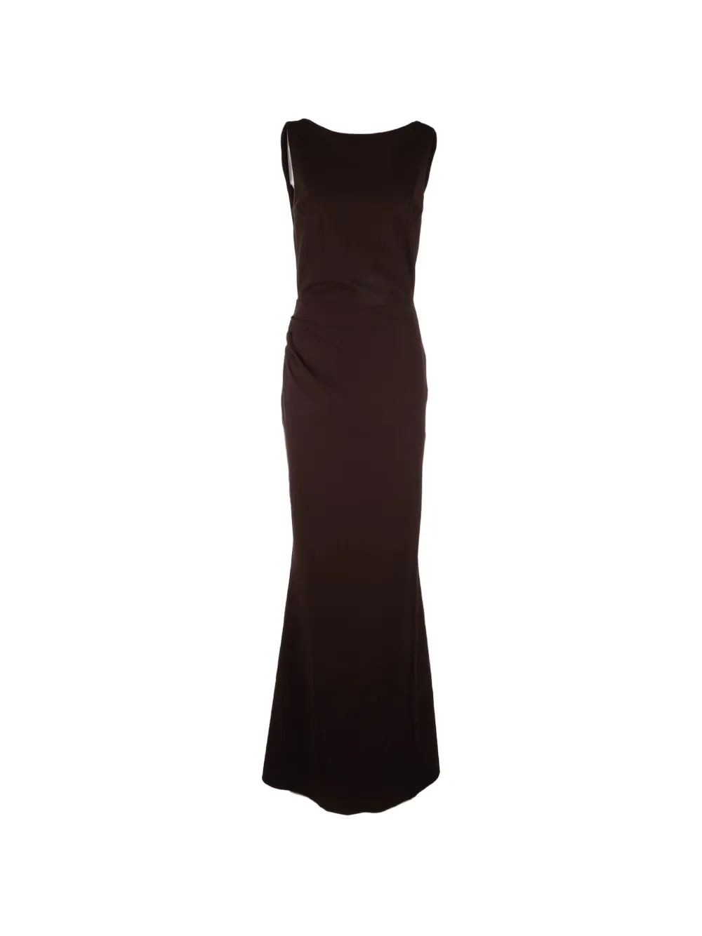 CHIARA BONI La Petite Robe Ajour draped dress - Marrone