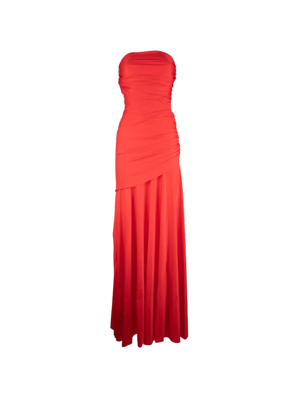 CHIARA BONI La Petite Robe Dilara gathered strapless maxi dress - Rosso