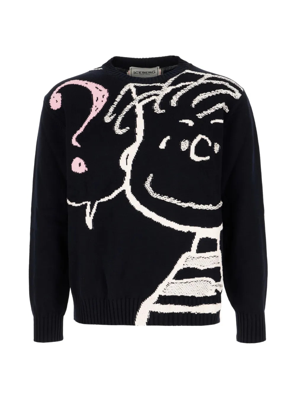 Iceberg x Peanuts intarsia-knit sweater - Schwarz