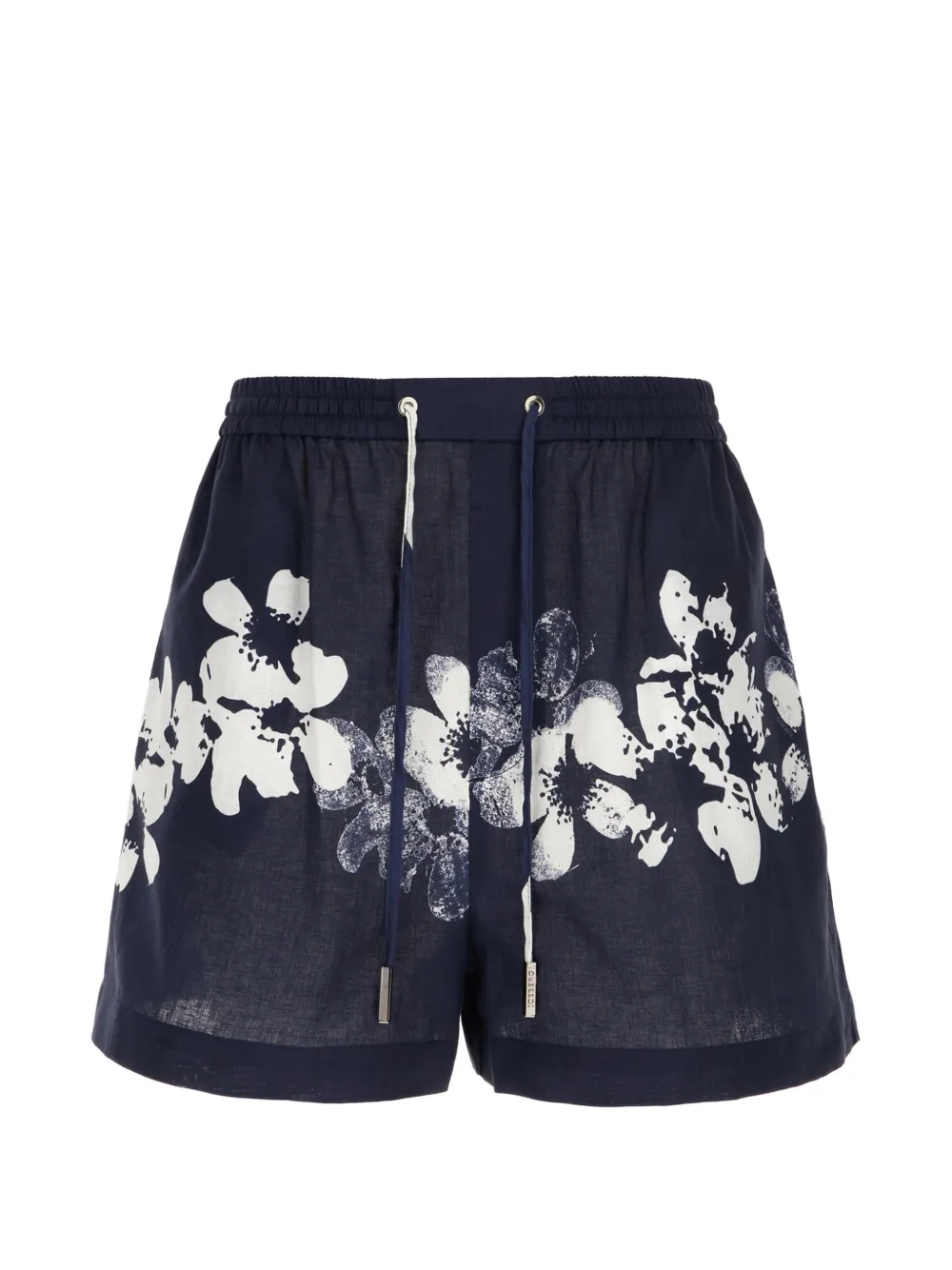 Iceberg floral-print linen shorts - Blu