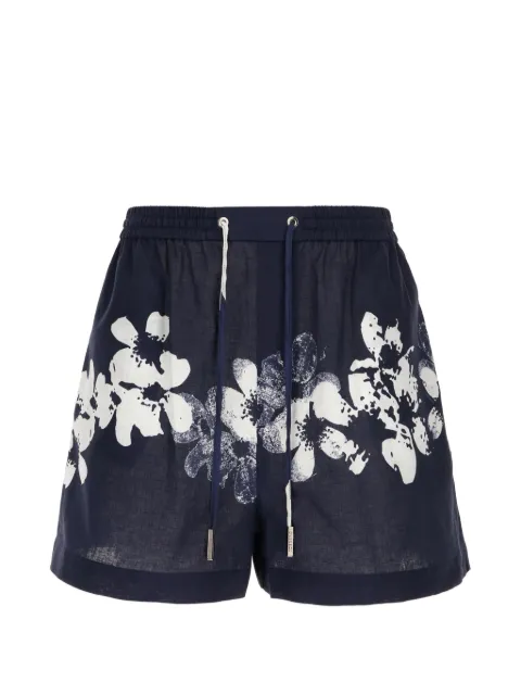 Iceberg floral-print linen shorts