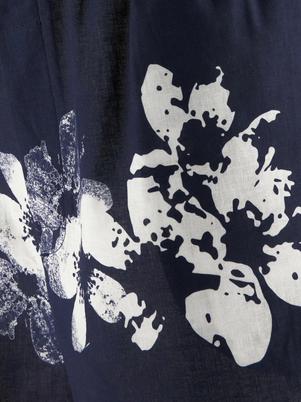 Iceberg Linnen shorts met bloemenprint Blauw