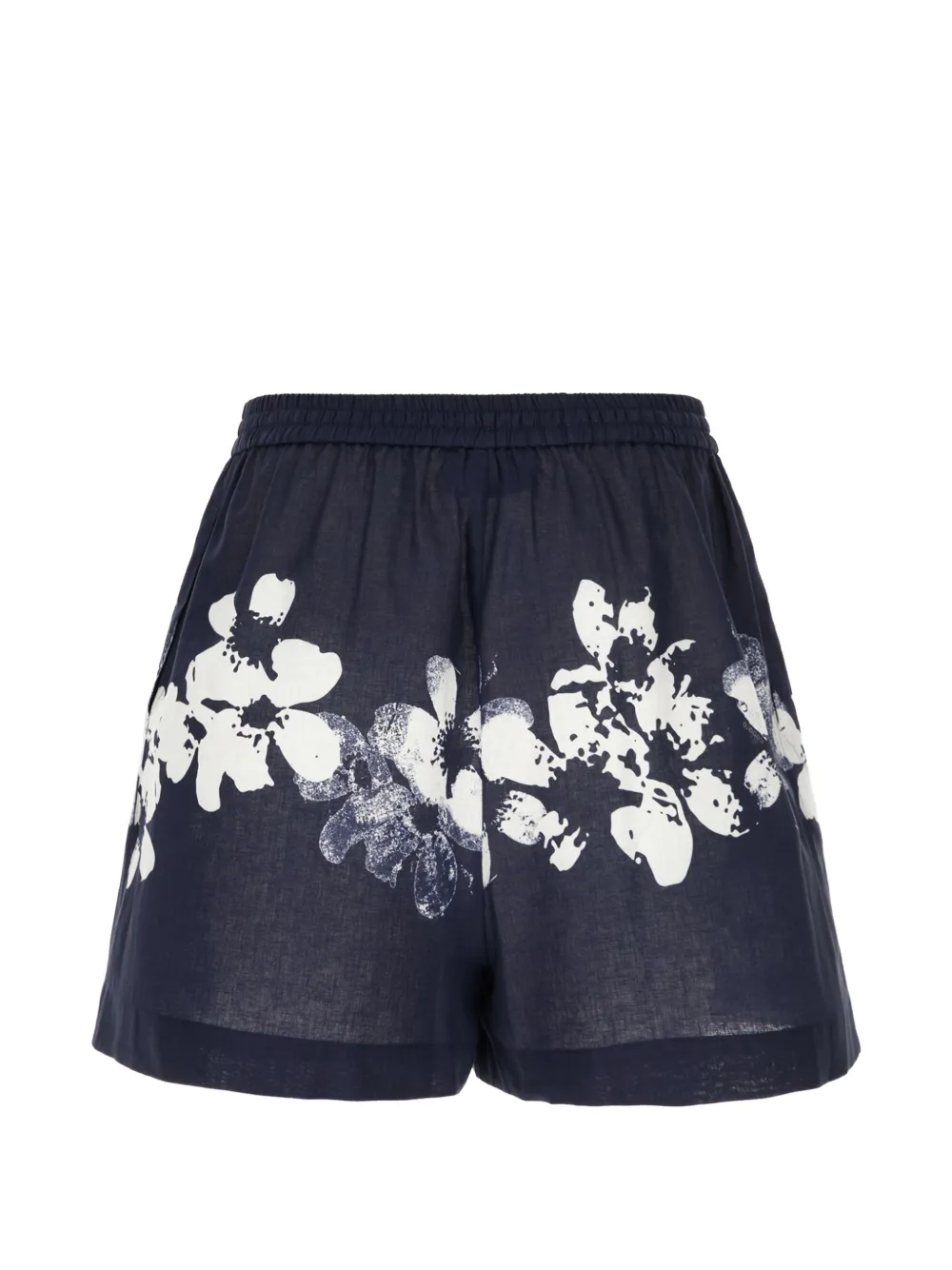 Iceberg Linnen shorts met bloemenprint Blauw
