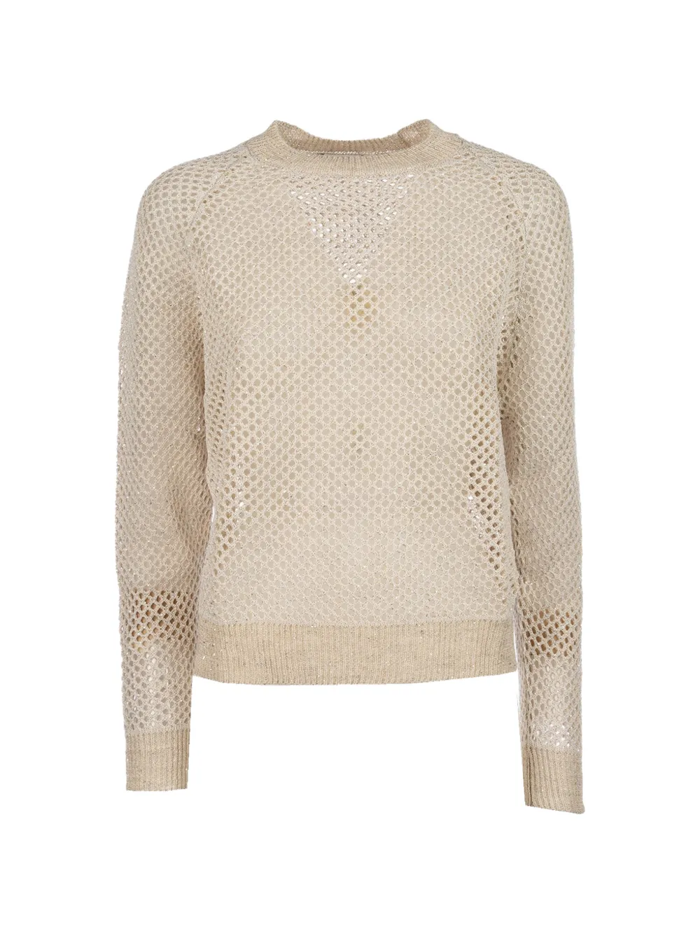 Peserico sequin-embellished open-knit sweater - Toni neutri