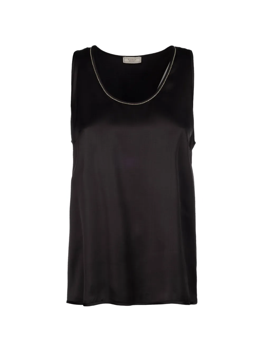 Peserico embellished satin top - Blu