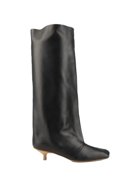 Vicini square-toe leather boots