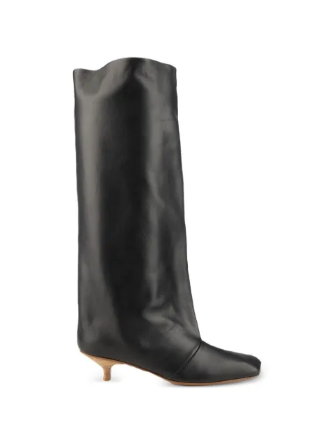 Vicini square-toe leather boots
