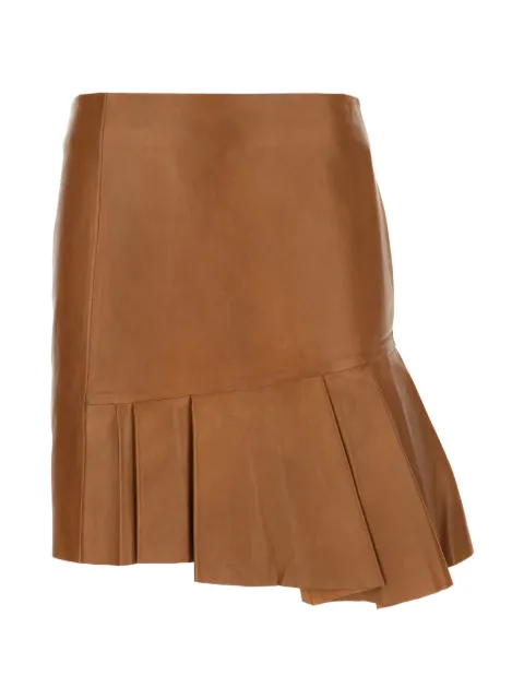 Iceberg pleated leather mini skirt