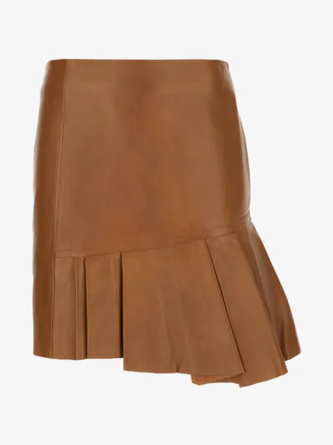 Iceberg pleated leather mini skirt