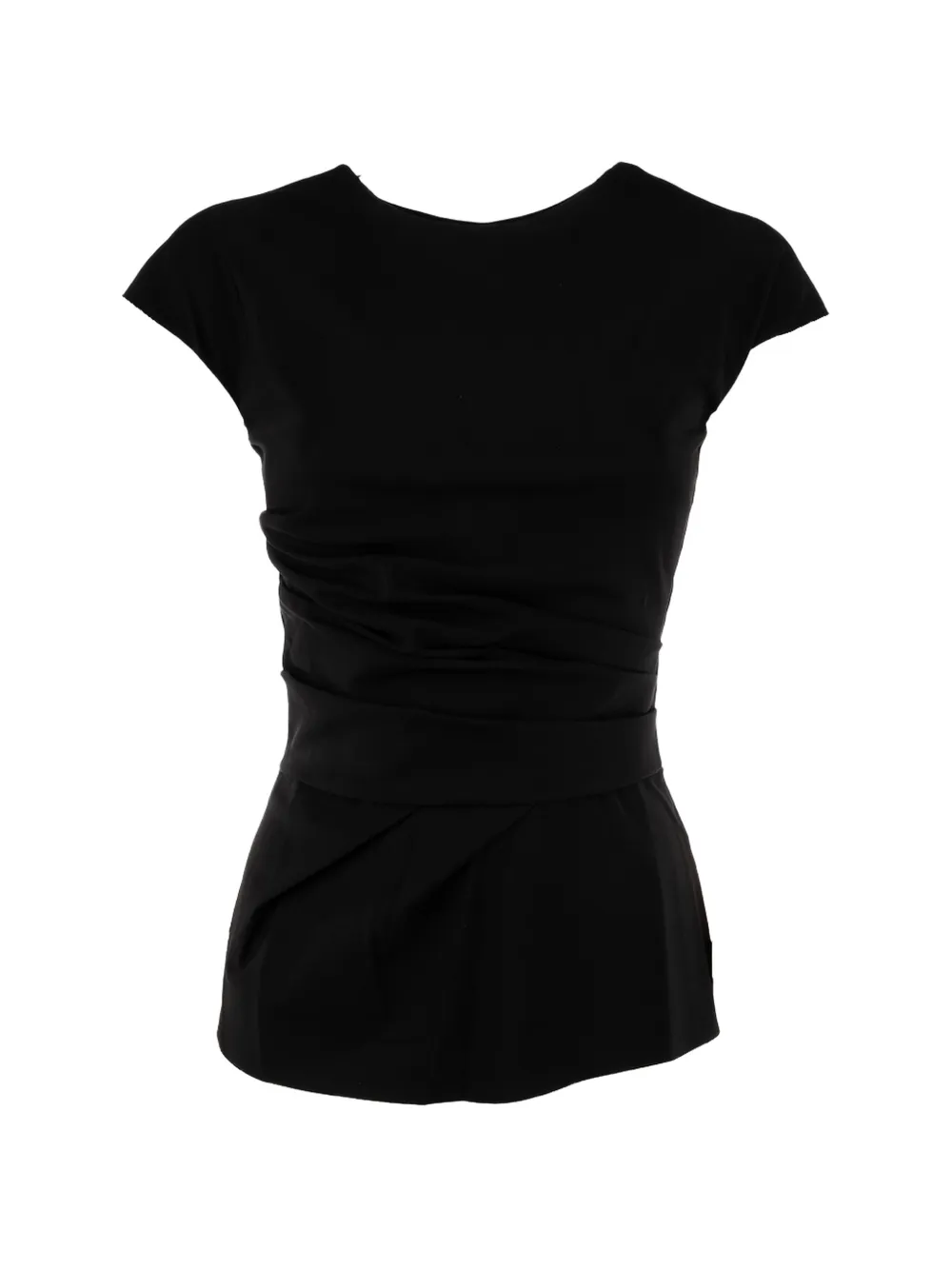 CHIARA BONI La Petite Robe draped T-shirt - Nero