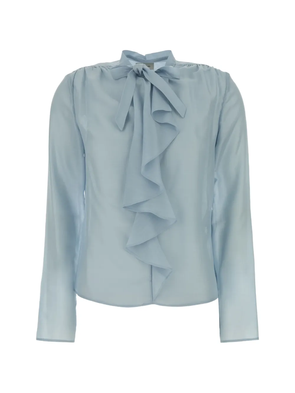Jacob Cohën ruffled tie blouse - Blu
