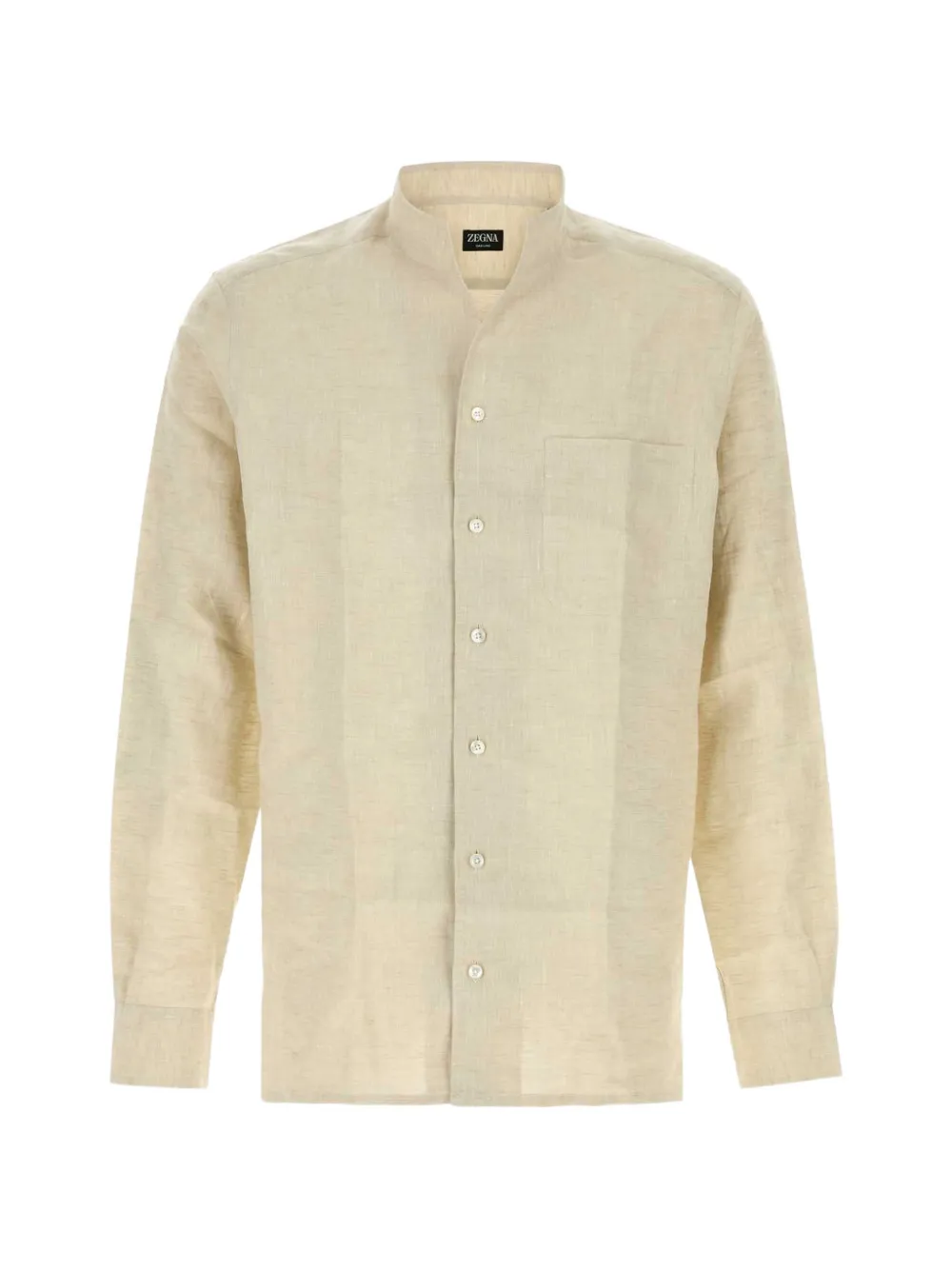 Zegna melange linen shirt - Nude
