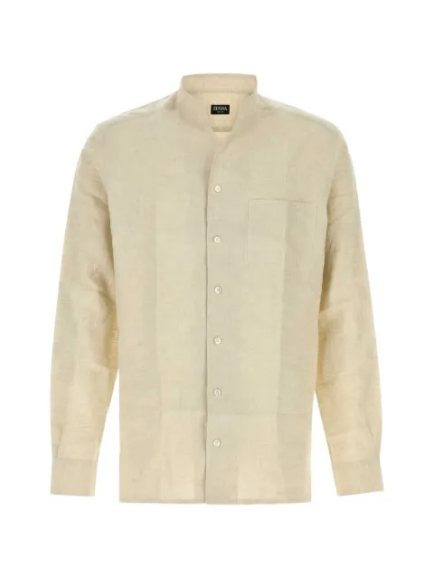 Zegna melange linen shirt