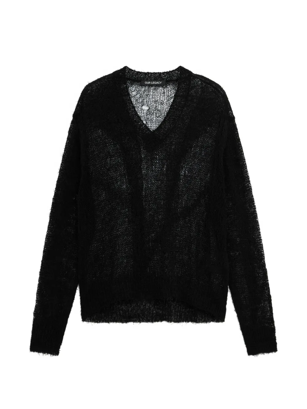 OUR LEGACY Slow distressed sweater - Schwarz