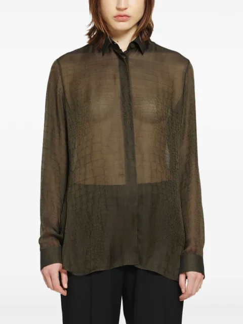 TOM FORD croc-print shirt