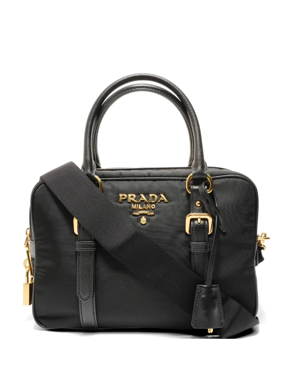 Prada Pre-Owned 2015 Saffiano nylon handbag - Nero