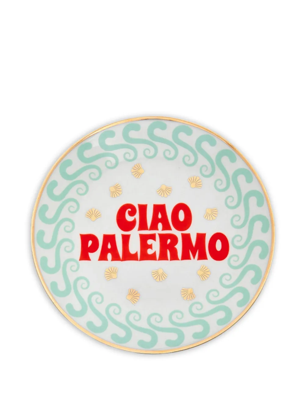 Bitossi Home Ciao Palermo printed plate - Bianco