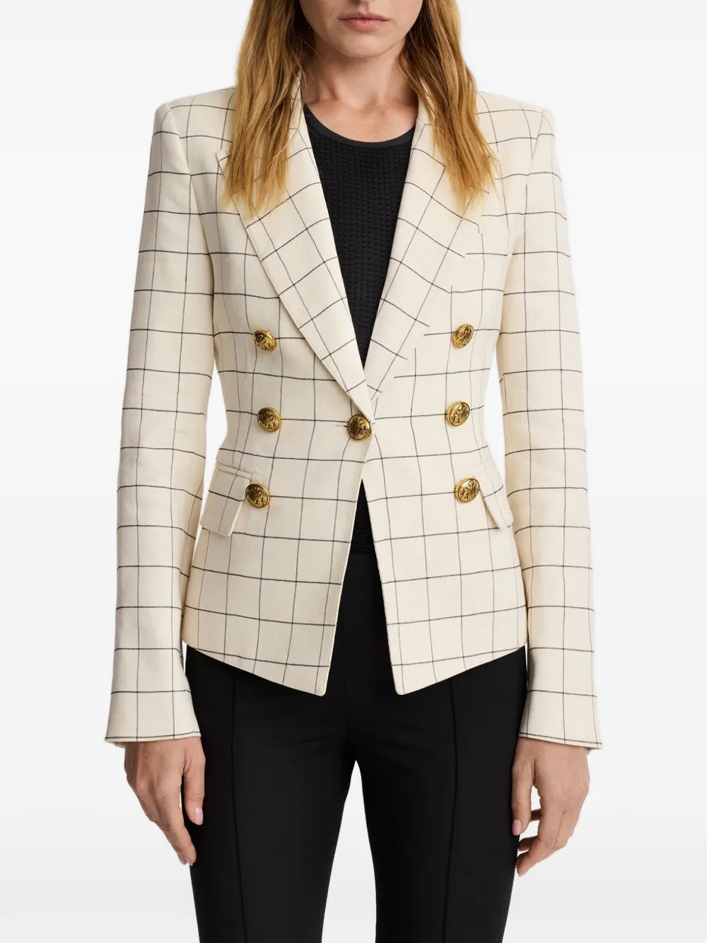 Smythe Mini Not blazer met dubbele rij knopen Wit