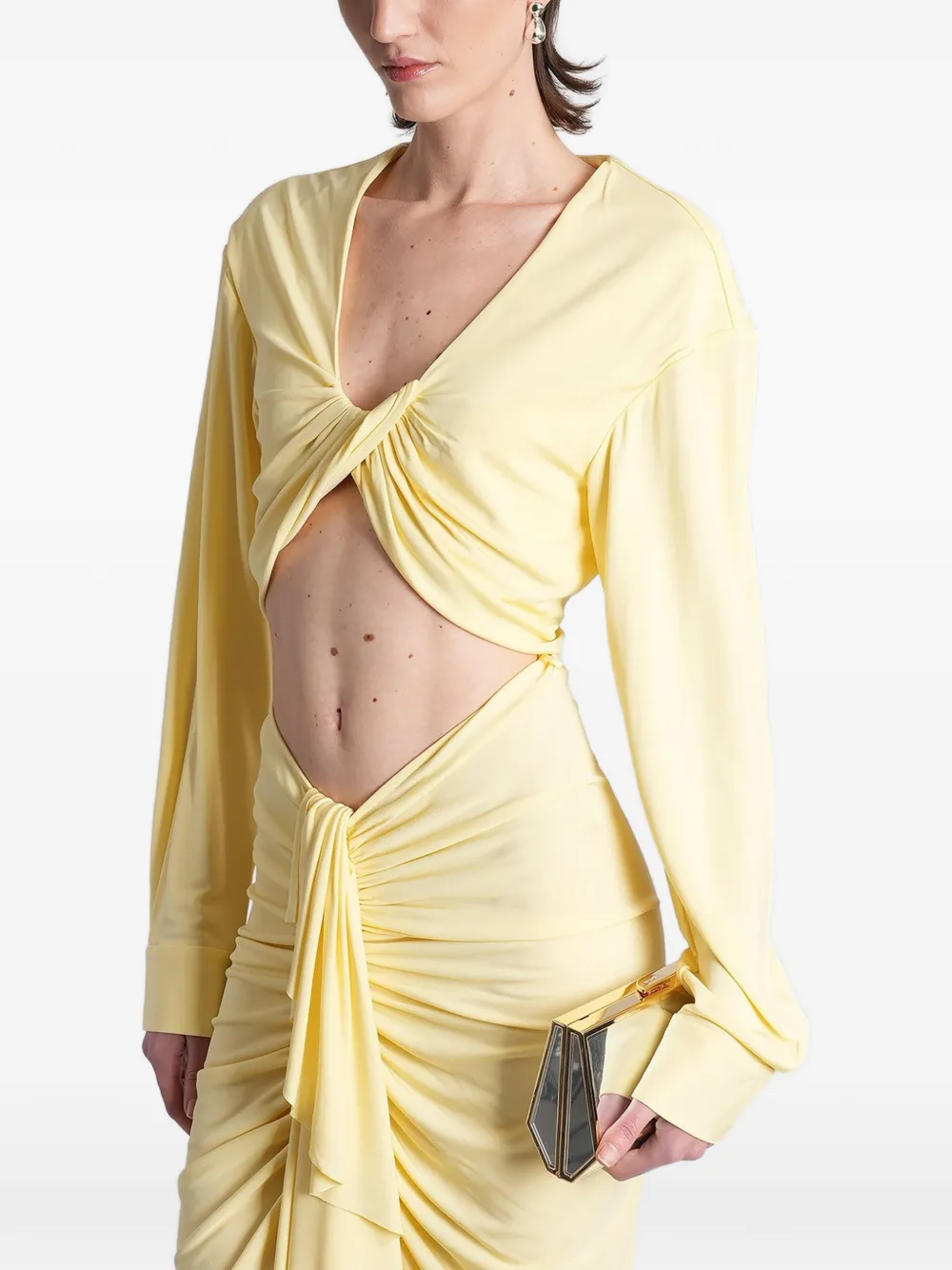 Christopher Esber Cropped top Geel