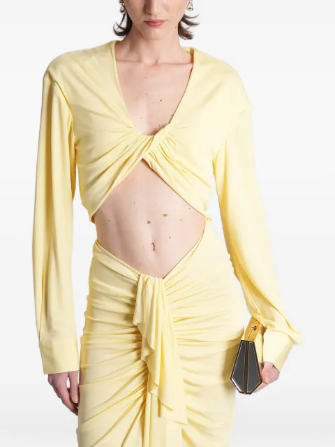 Christopher Esber twist-detail cropped top