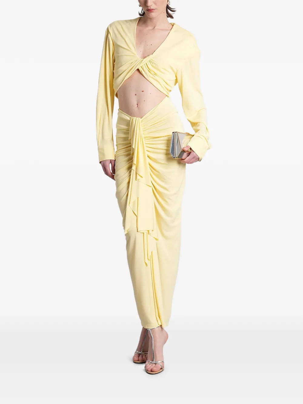 Christopher Esber Cropped top Geel