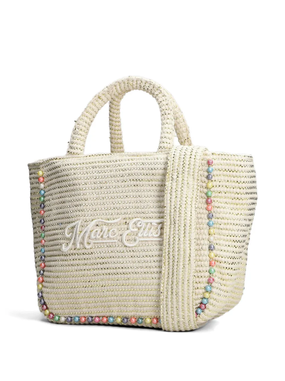Marc Ellis Buby medium shopper verfraaid met kralen Wit