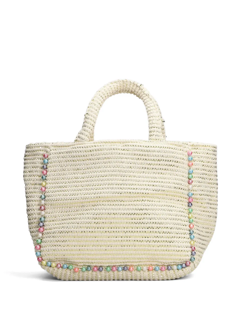Marc Ellis Buby medium shopper verfraaid met kralen Wit