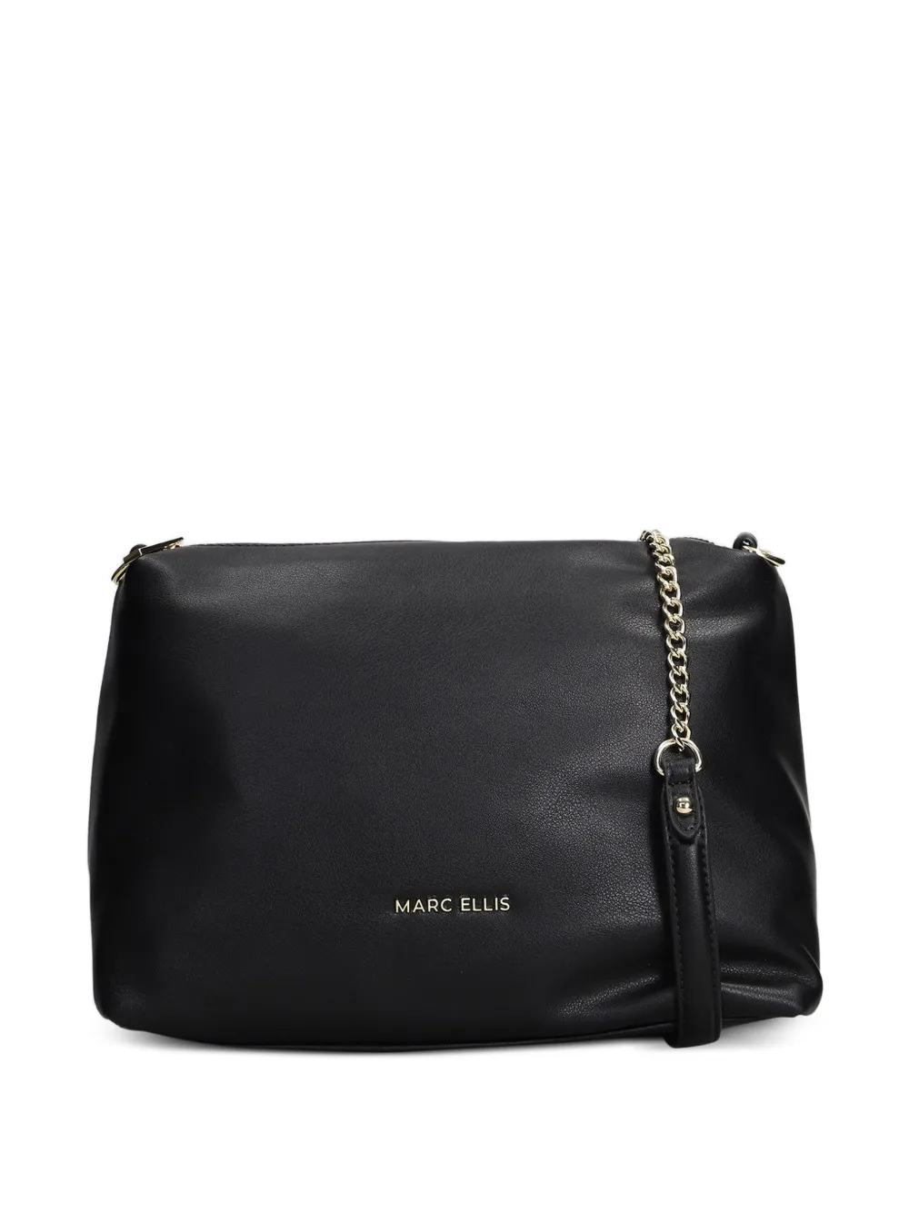 Marc Ellis Alison Macro Schultertasche mit Logo-Schild - Schwarz